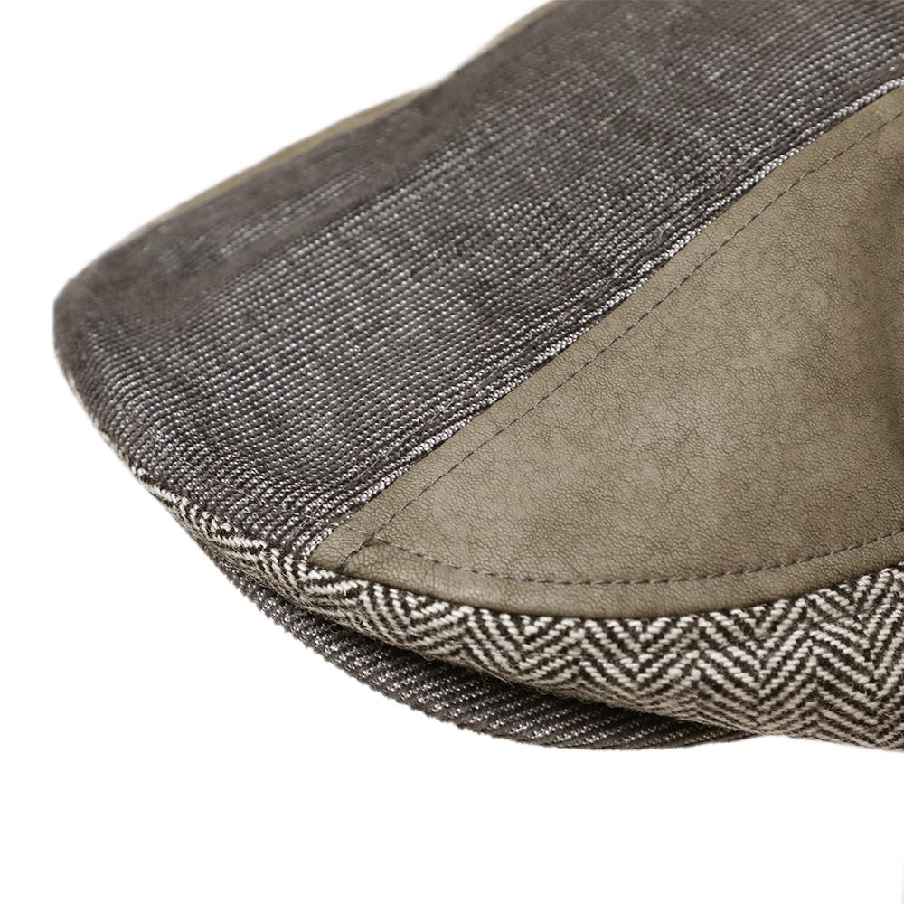 デニム風コーデュロイパッチワークハンチング