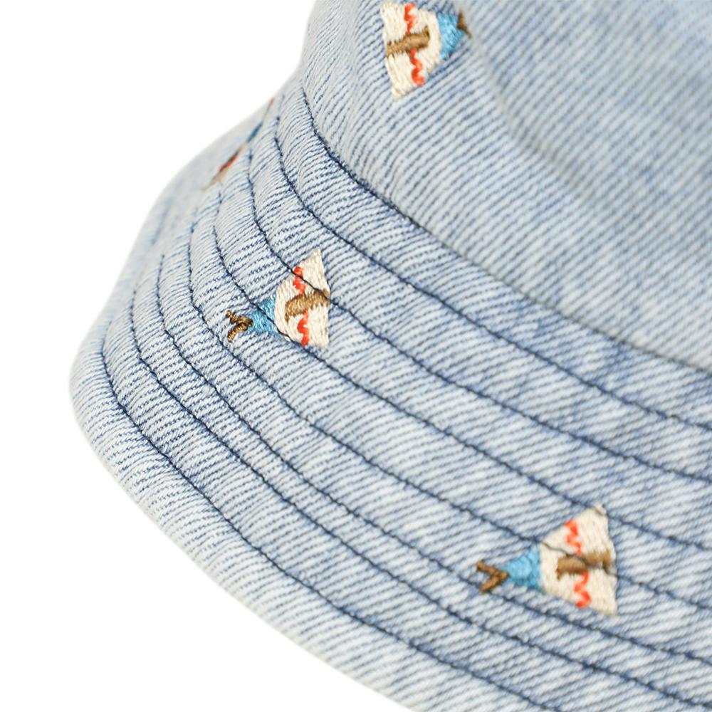 デニムCAMP刺繍バケハ