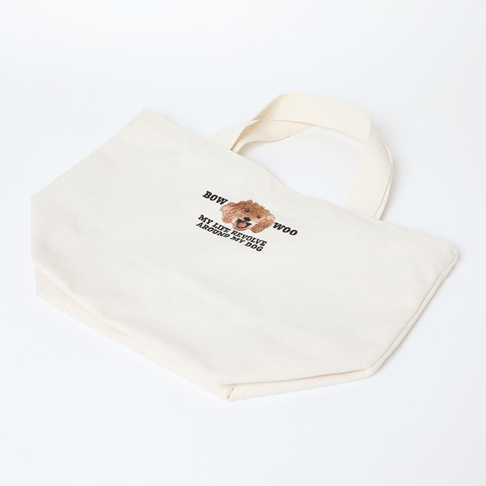プードル刺繍エコバッグ