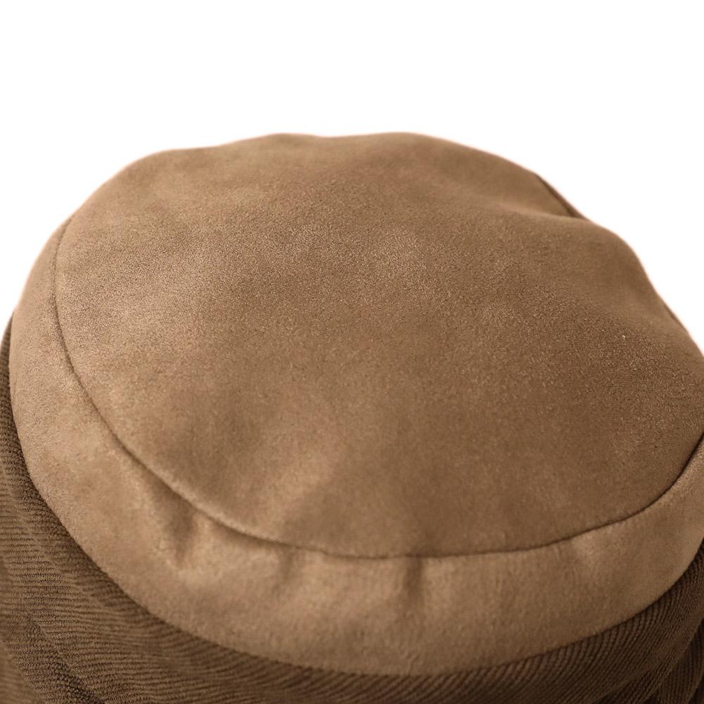 スエードライクギャザーハット