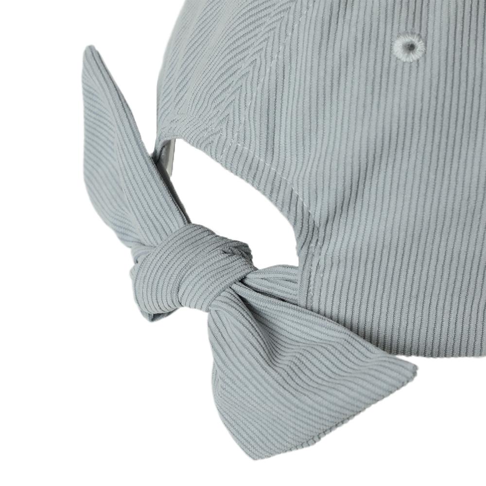 細コーデュロイバックリボンキャップ