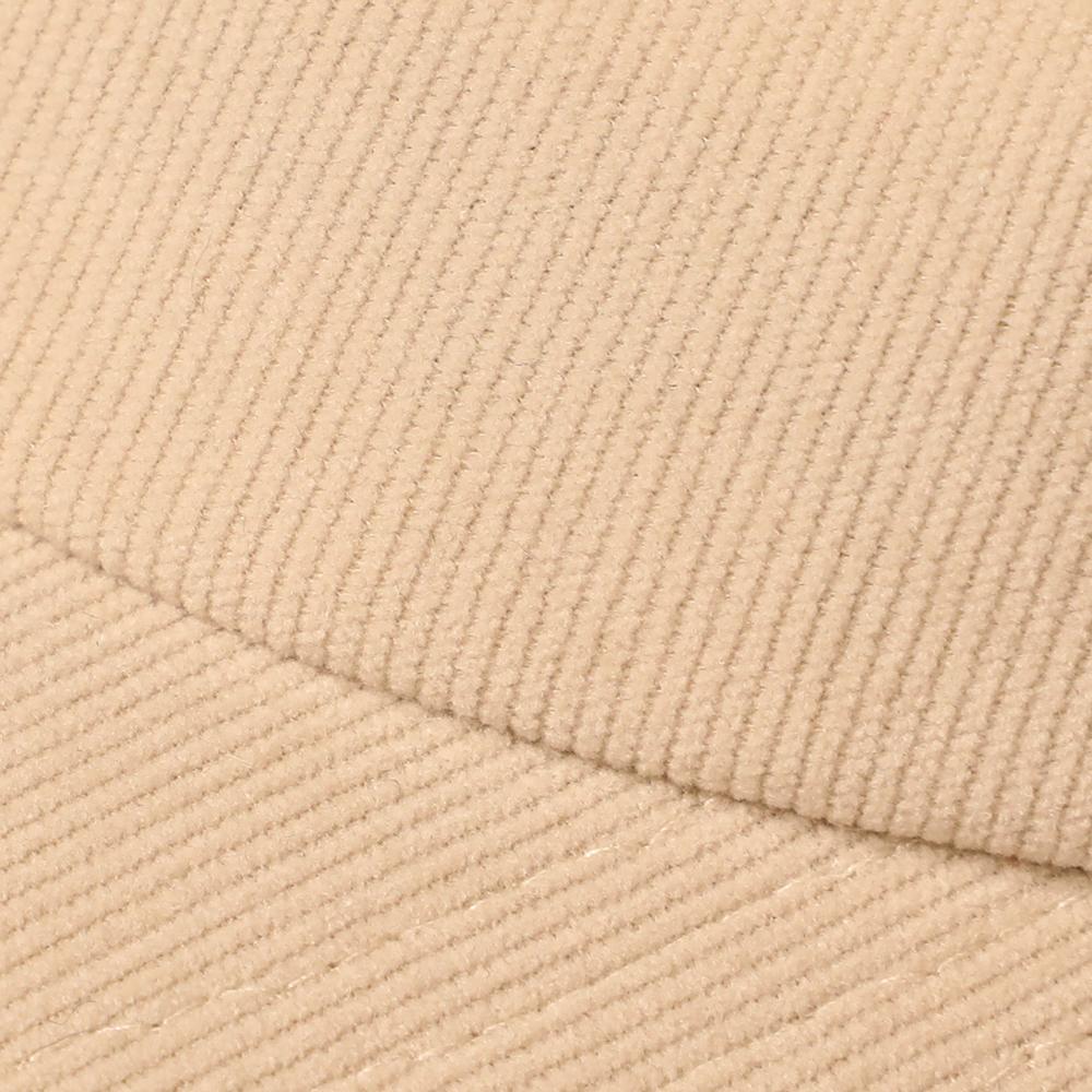細コーデュロイ筆記体刺繍キャップ