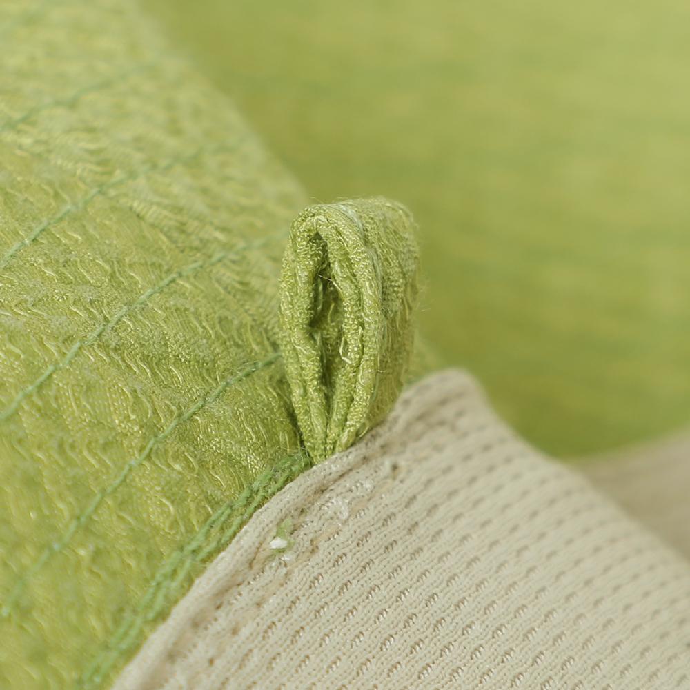 シアーチェックシンプル刺繍バケットハット