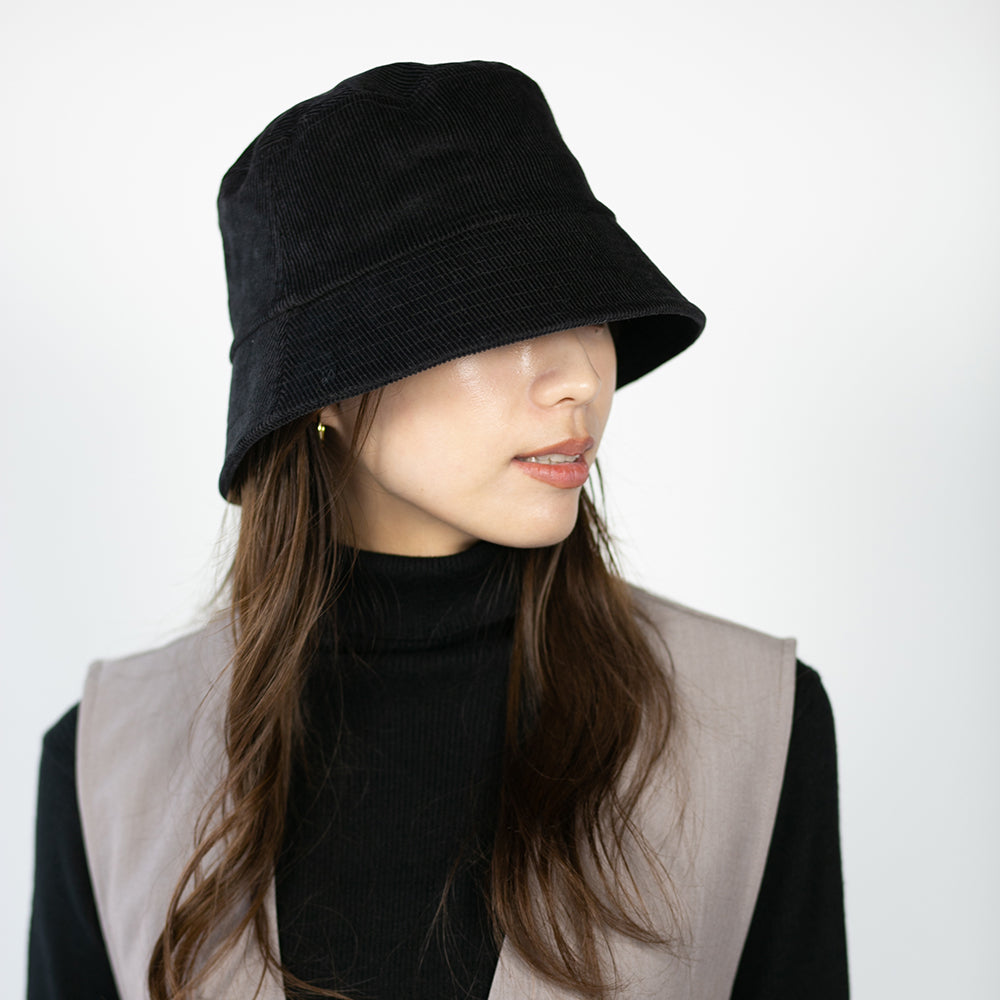 コーデュロイシンプルバケハ