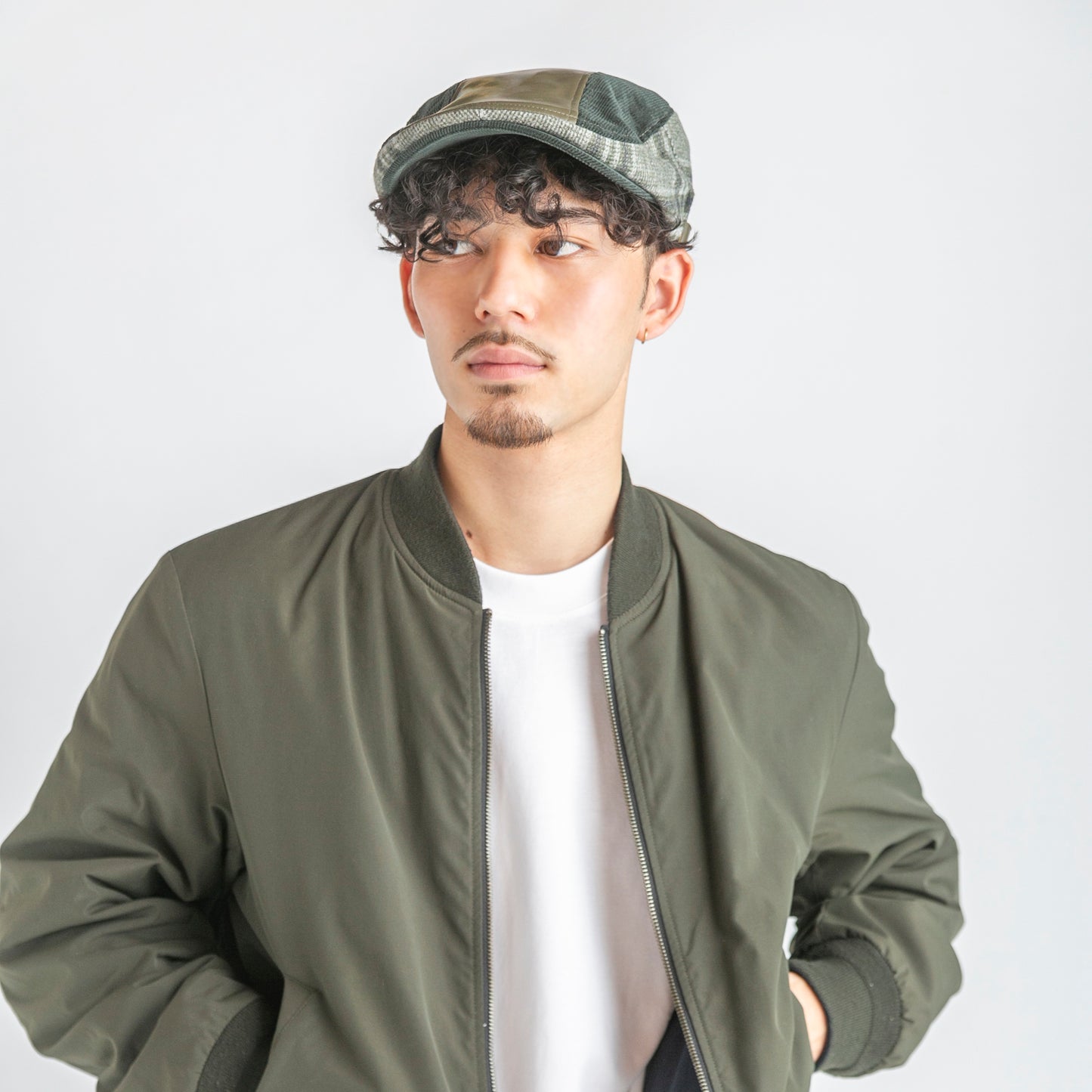 コーデュロイストレート切替ハンチング