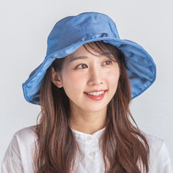 デニム刺繍フリルハット