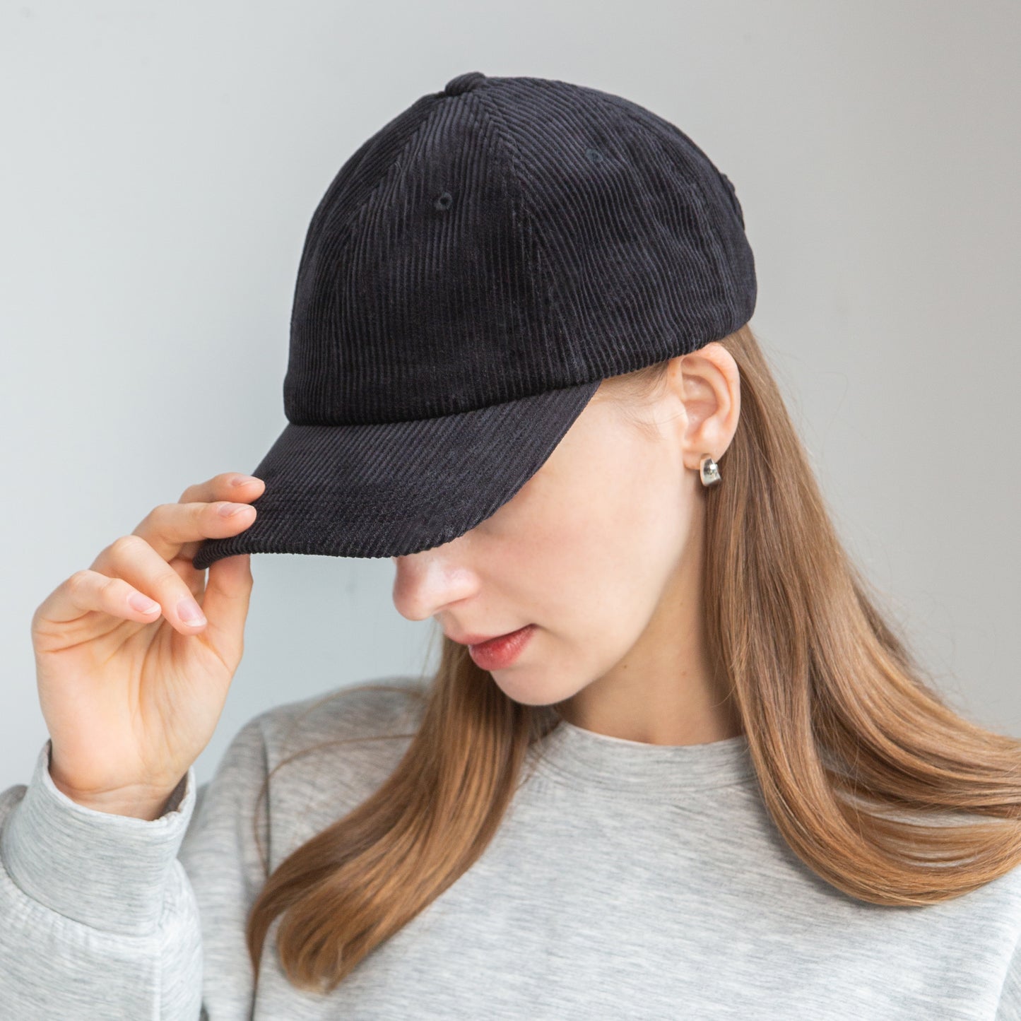 コーデュロイシンプルキャップ