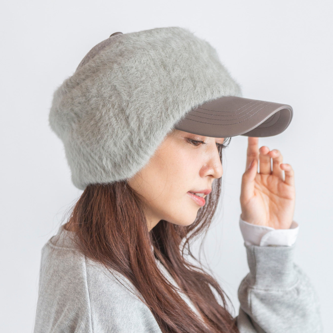 アンゴラ混イヤマフヘアバンド