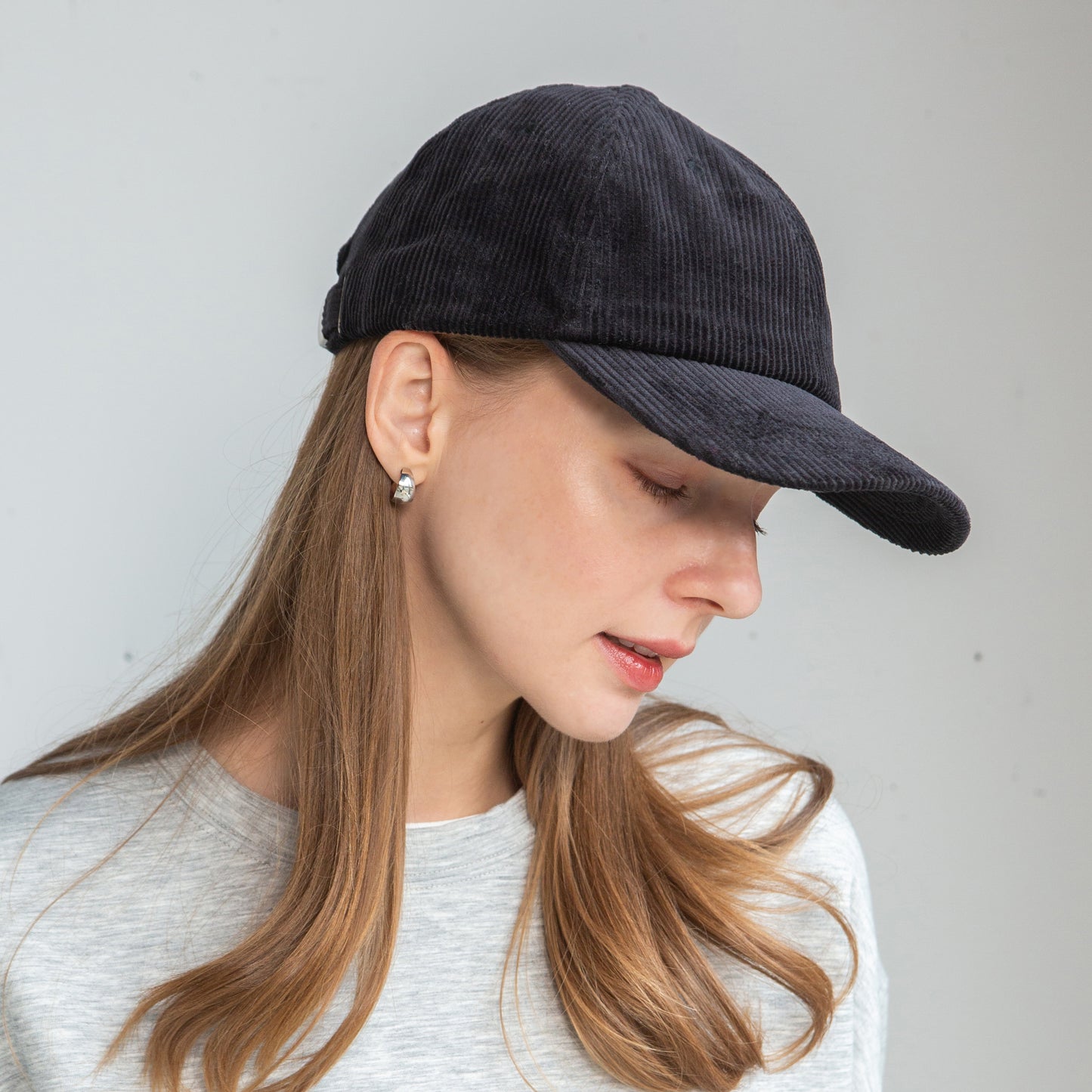 コーデュロイシンプルキャップ