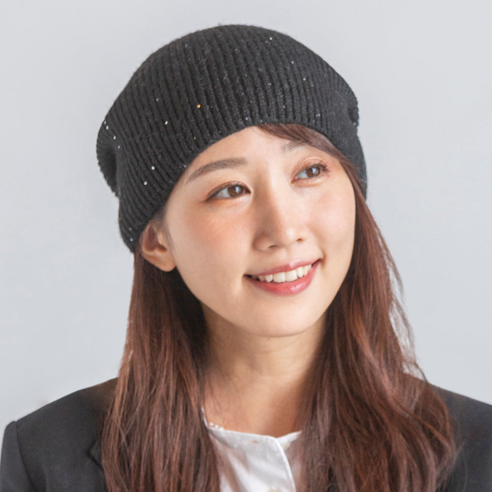 スパンコールヤーンビーニー