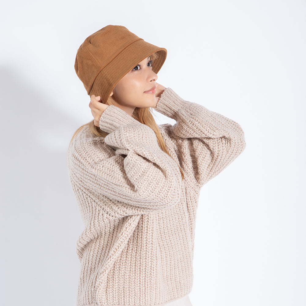 コーデュロイシンプルバケハ