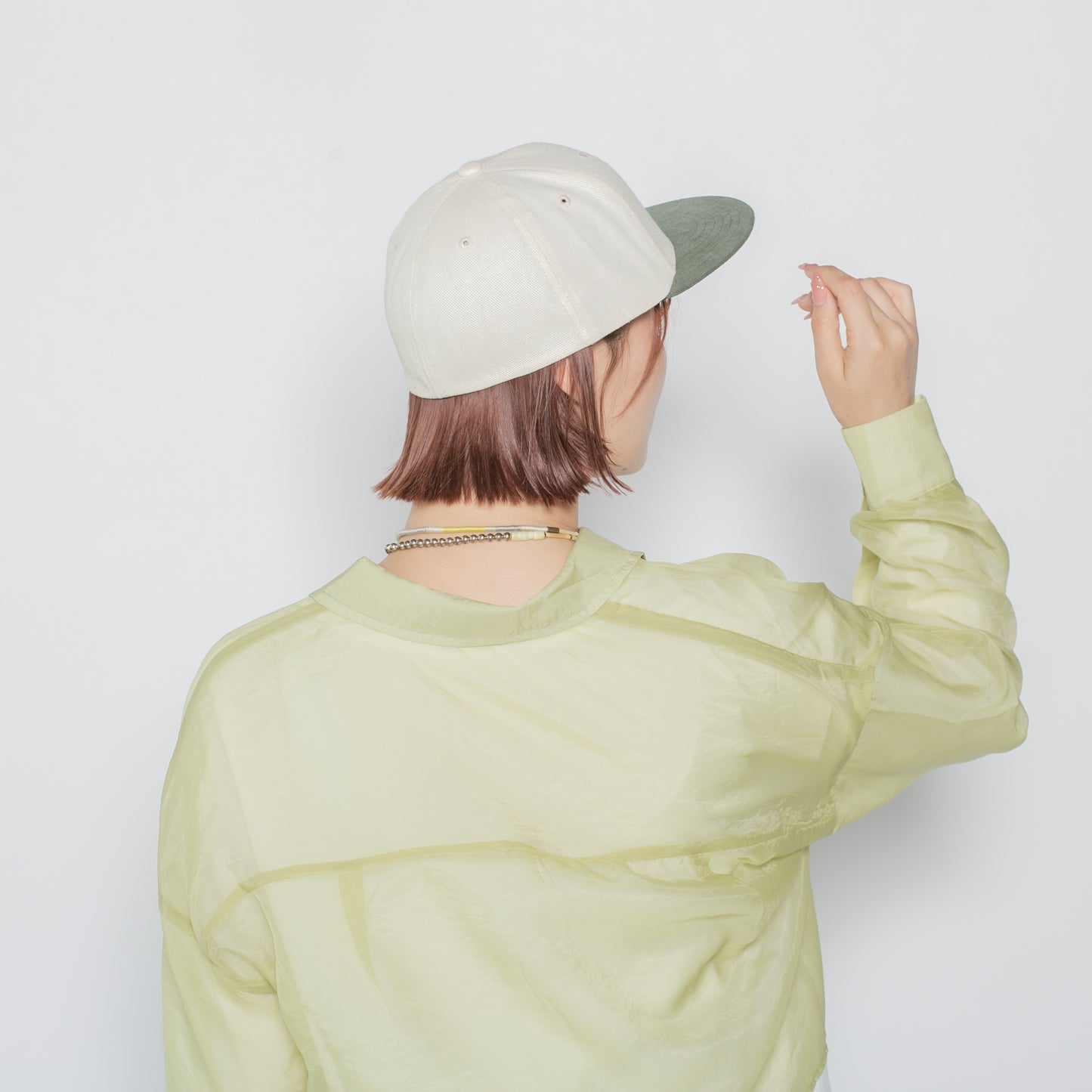 IP刺繍フラットバイザーツートンCAP