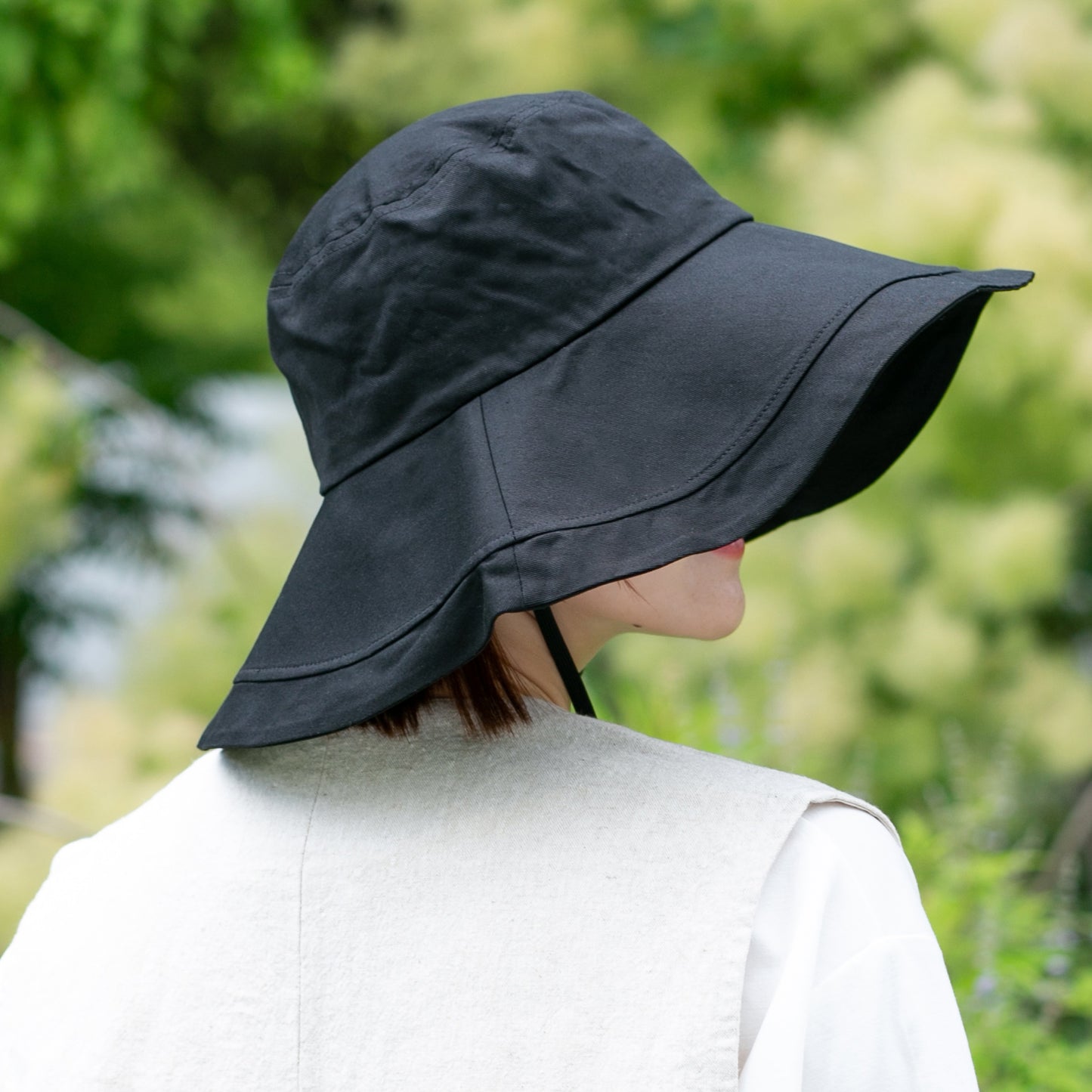 ツバ広UVハット
