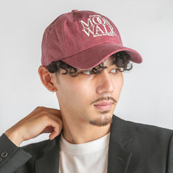 ウォッシュツイルMOONWALK刺繍キャップ