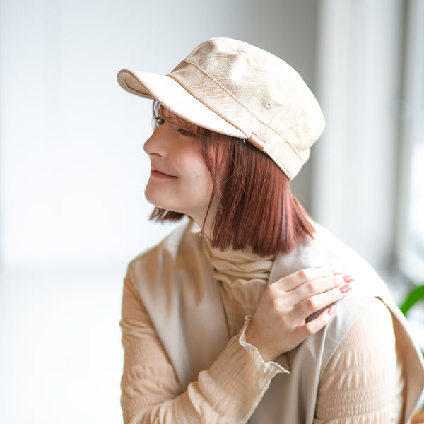 革タグワークキャップ