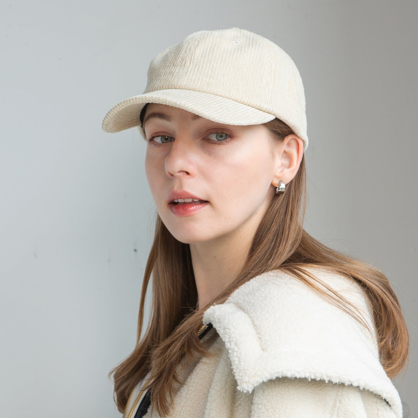 コーデュロイシンプルキャップ