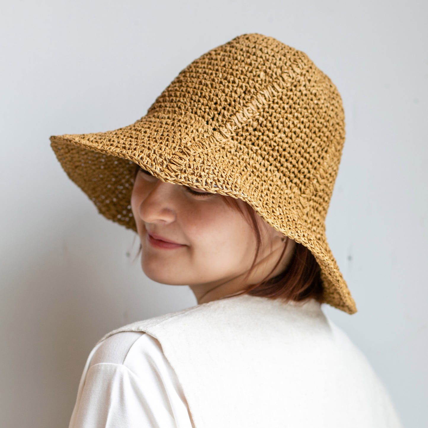 ペーパー細編みチューリップハット