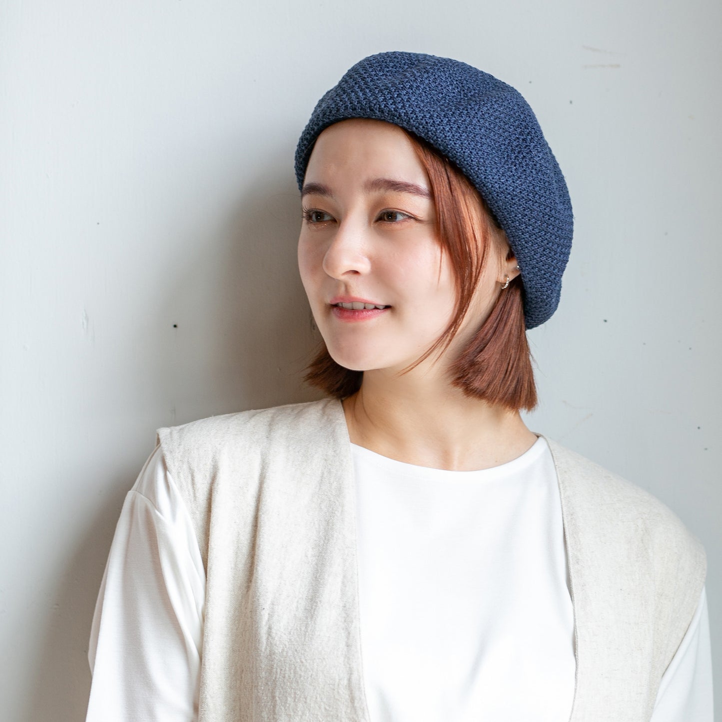 鹿の子リブ付ベレー