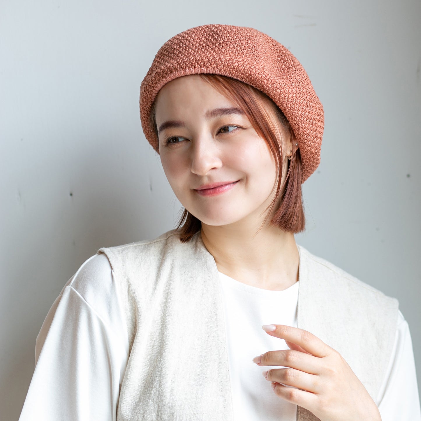 鹿の子リブ付ベレー