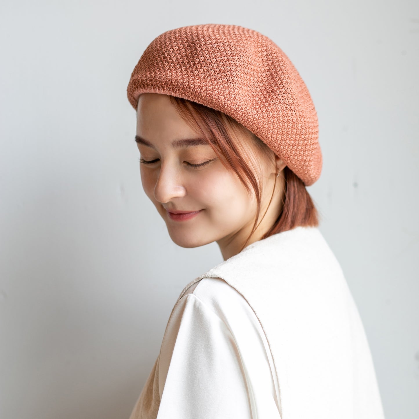 鹿の子リブ付ベレー