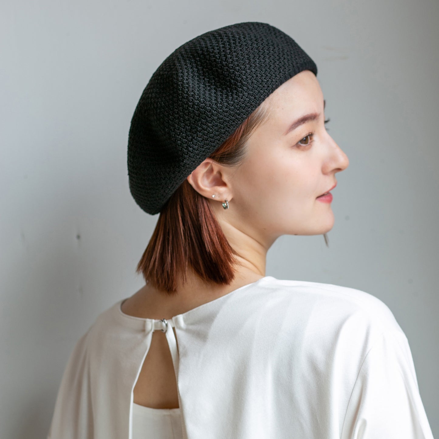 鹿の子リブ付ベレー