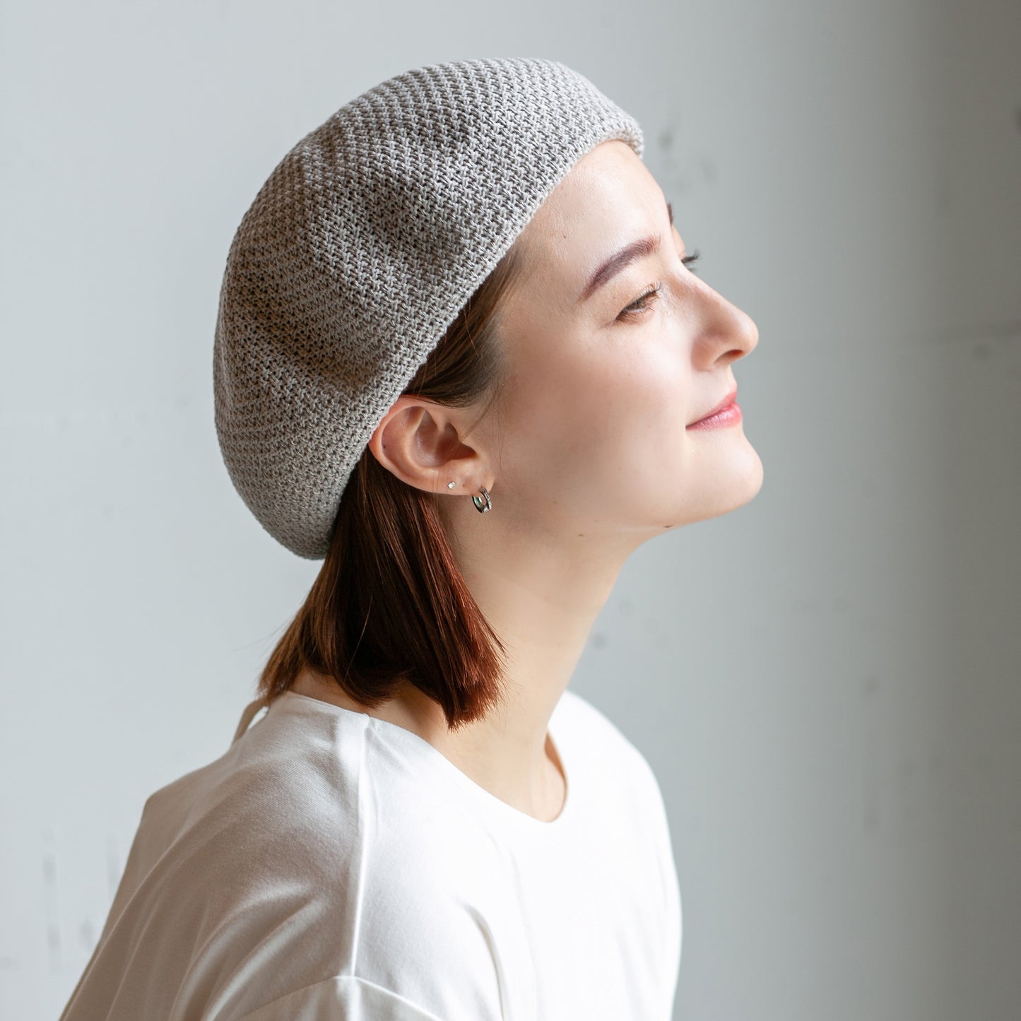 鹿の子リブ付ベレー