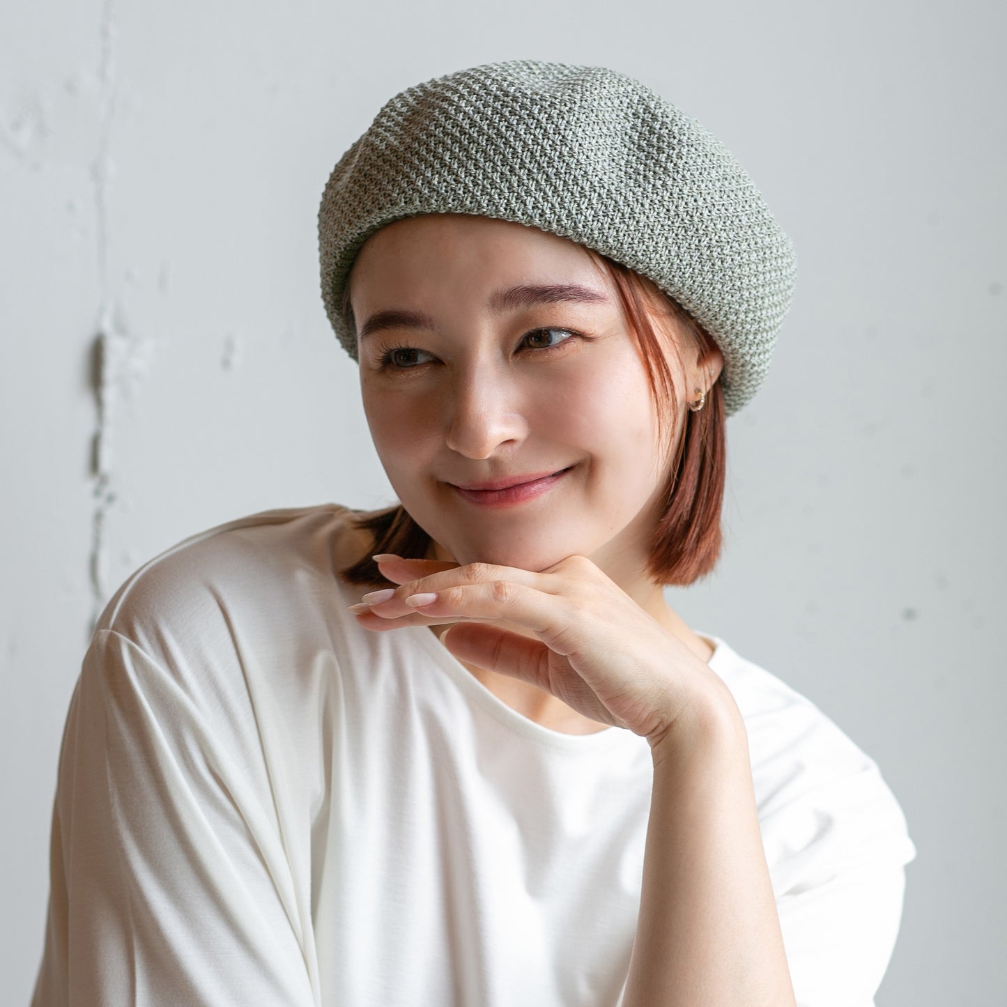 鹿の子リブ付ベレー