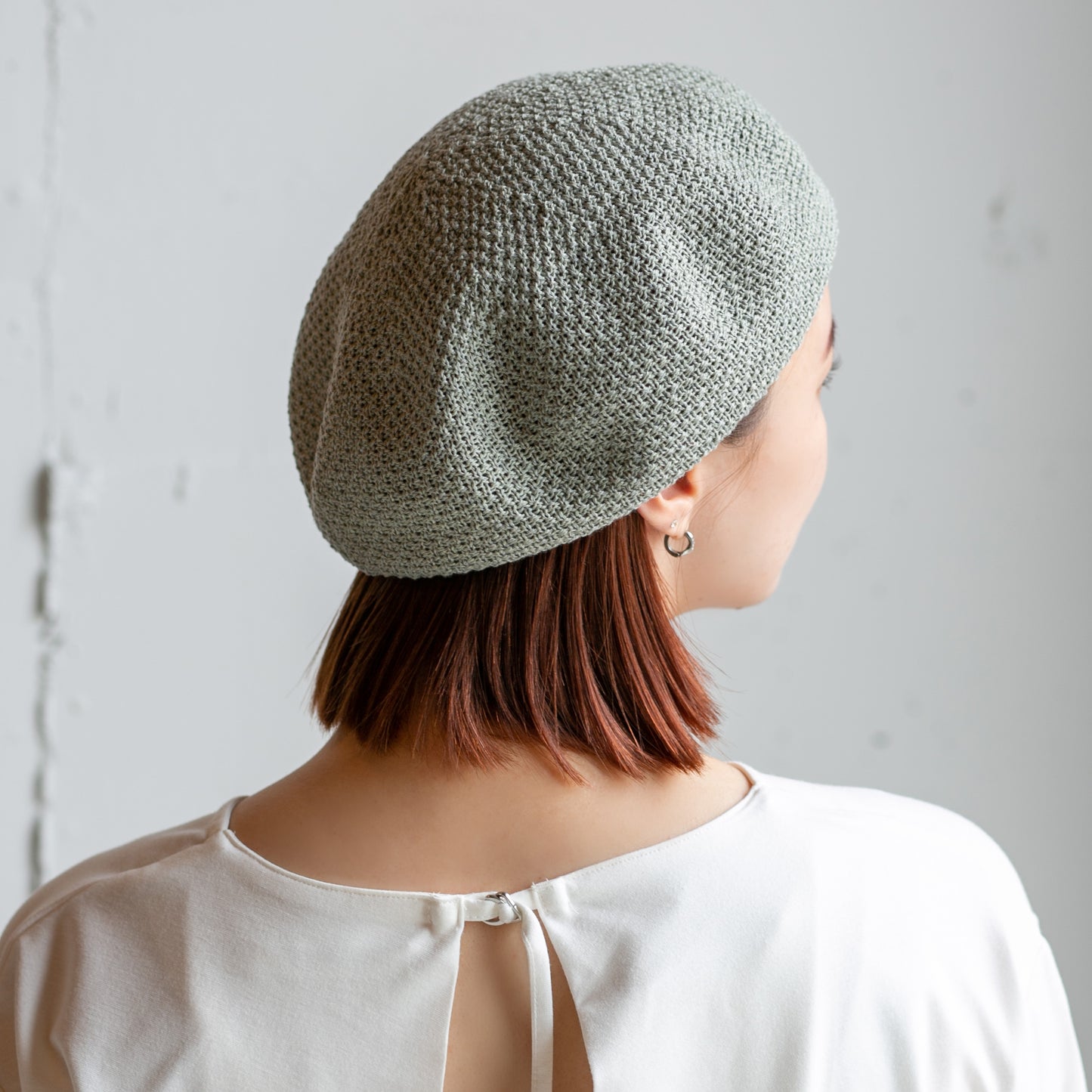 鹿の子リブ付ベレー