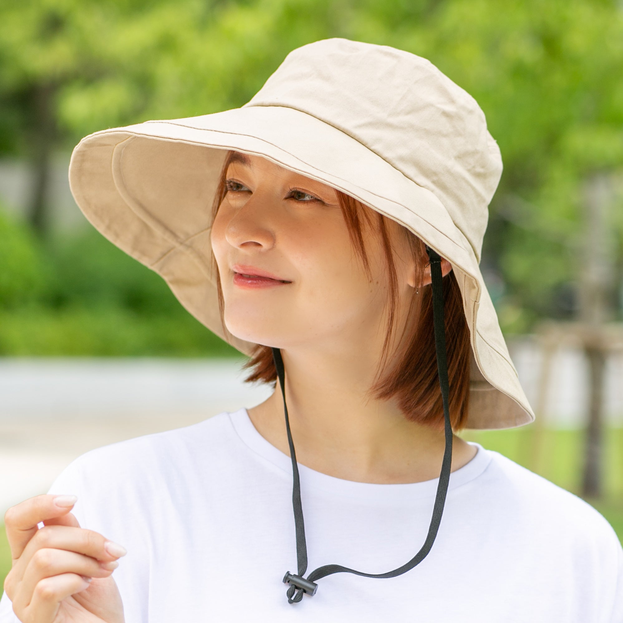 uhrウーアPortable Sun Hat UV ハット　ベージュ Solar Bucket | UV Protection, Water-Resistant Hat