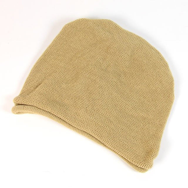 コットンロールアップニット帽