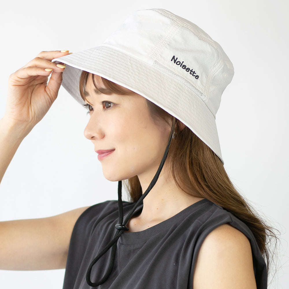 あご紐付き撥水サファリハット