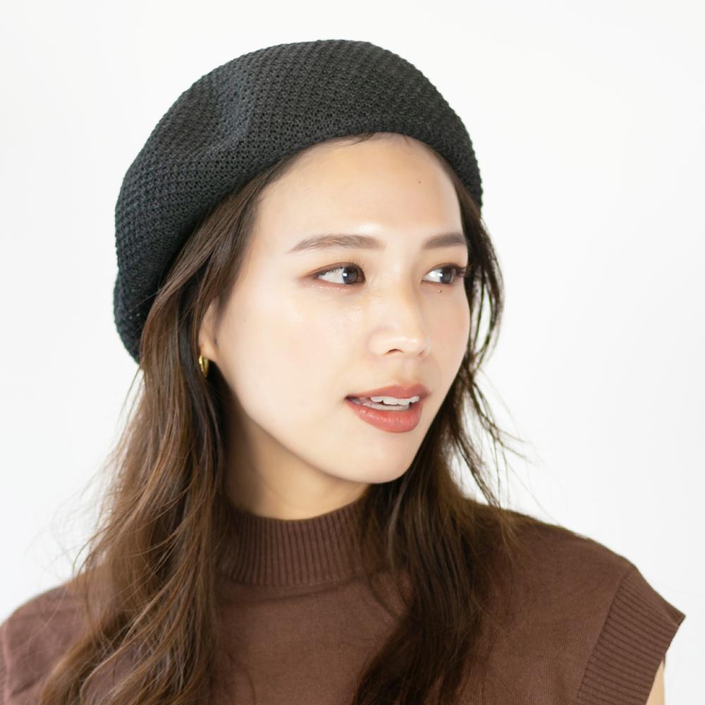 鹿の子リブ付ベレー