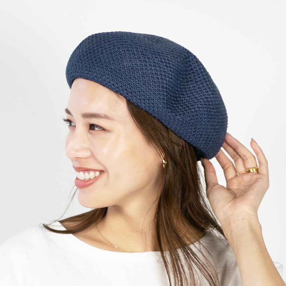 鹿の子リブ付ベレー