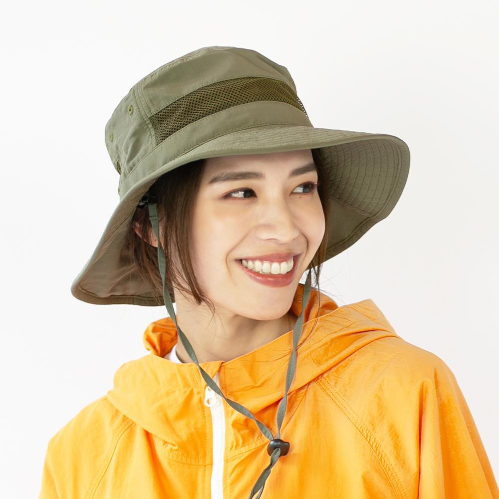 撥水垂れ付きメッシュサファリ