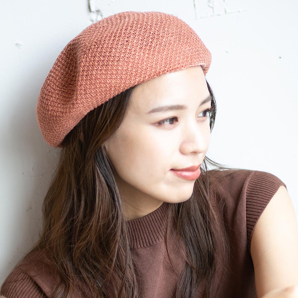 鹿の子リブ付ベレー