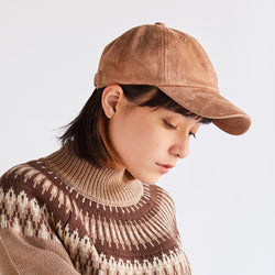 LOTUSスエード刺繍キャップ