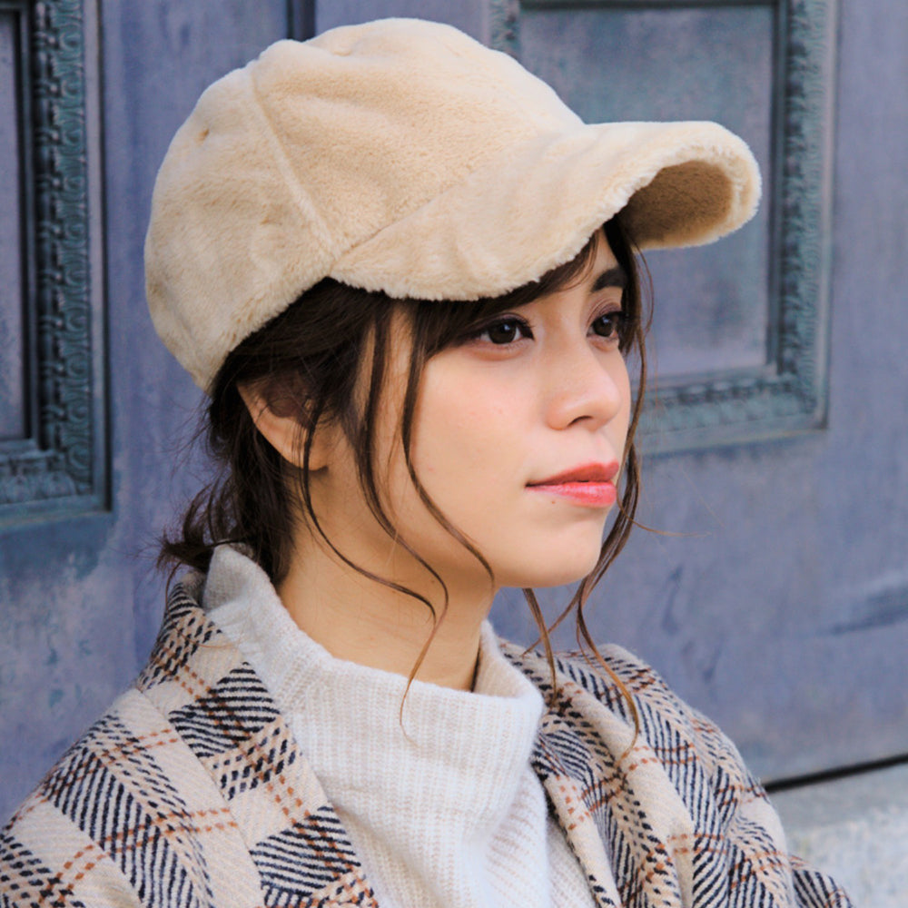 フェイクラビットファーキャップ