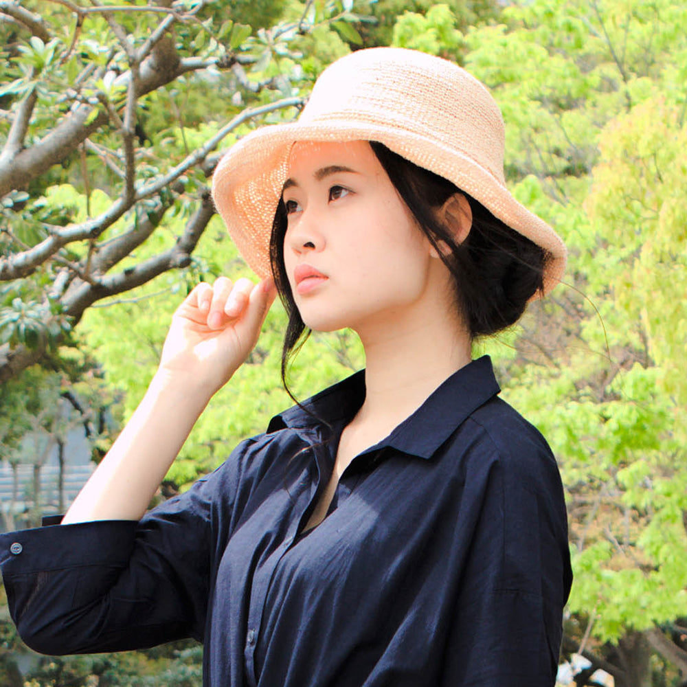 麻サーモ糸のつば広