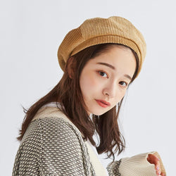 コーデュロイ生地ベレー