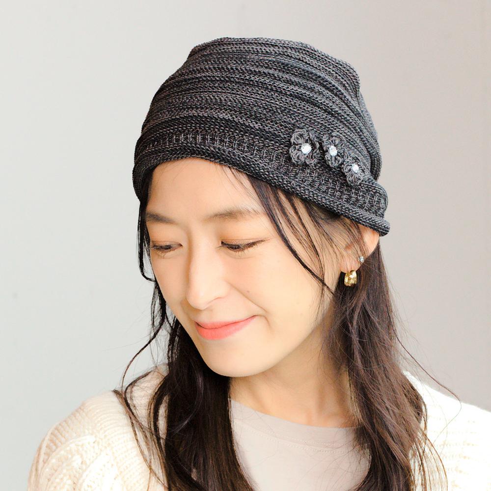 outlast花つきフードニット