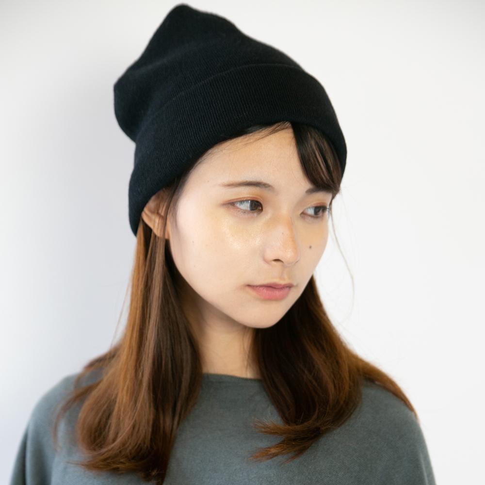 折返シンプルニットワッチ