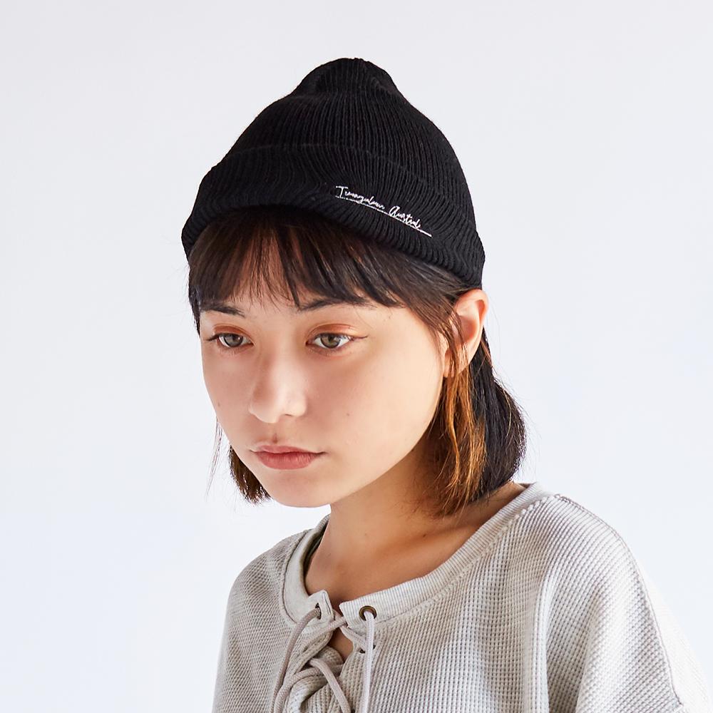 PE国産刺繍入浅めニット