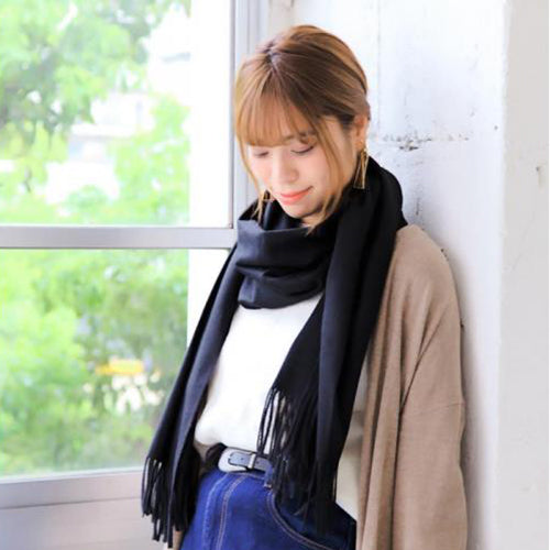 カシミアタッチ無地ストール