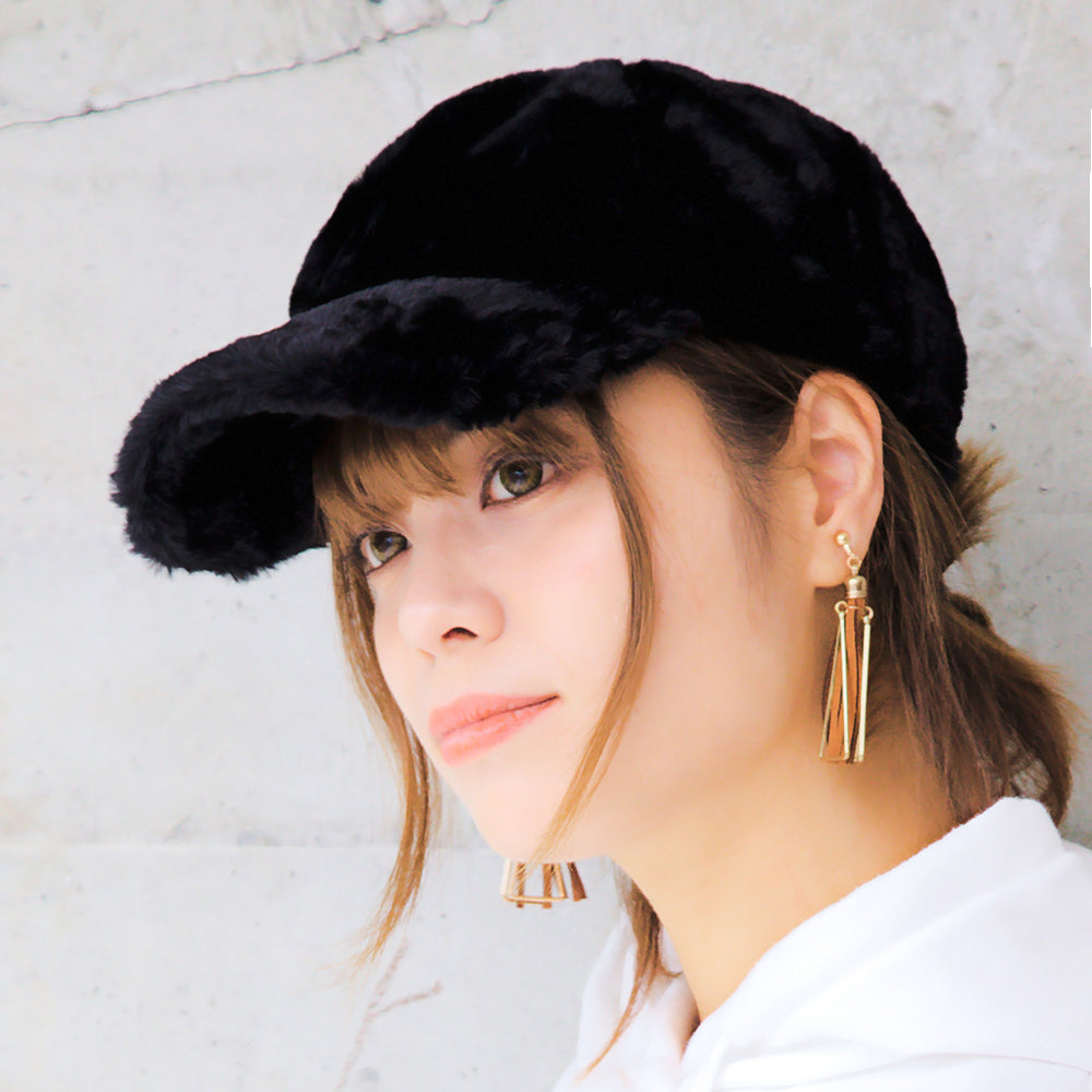 フェイクラビットファーキャップ