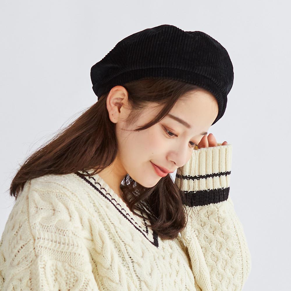 コーデュロイ生地ベレー