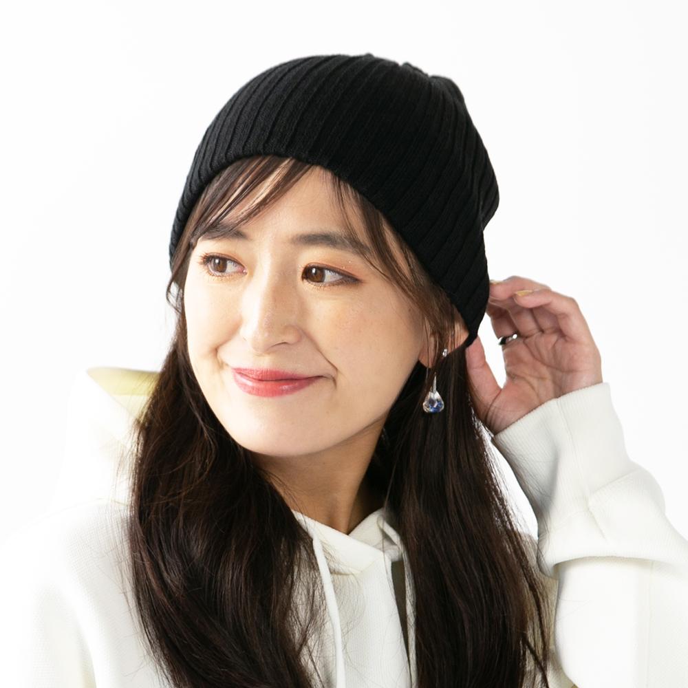 国産毛混リブ編みシンプルワッチ