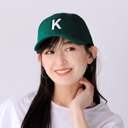 イニシャル刺繍ローキャップ