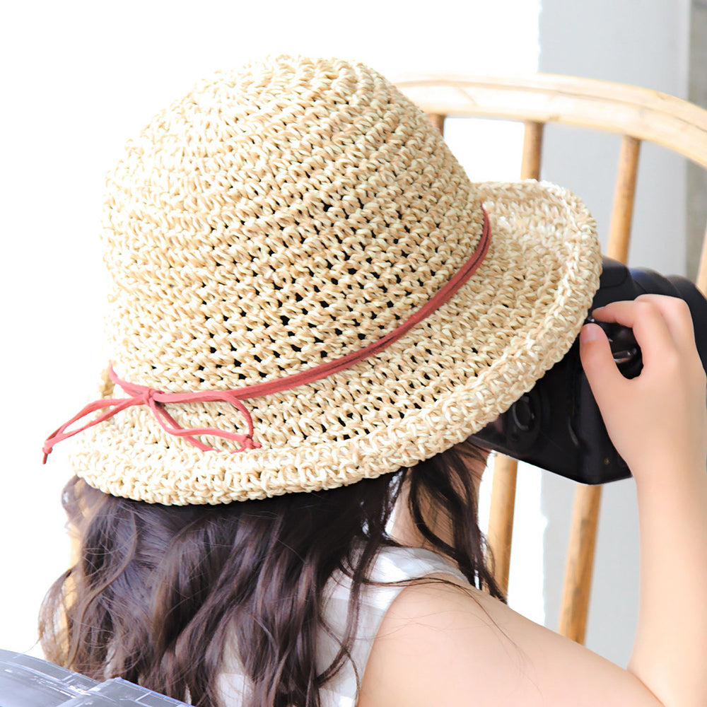 ワックスコード巻きPコマ編み