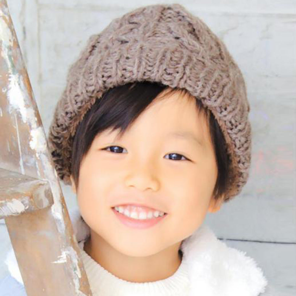 内ボアウールケーブル編みワッチ