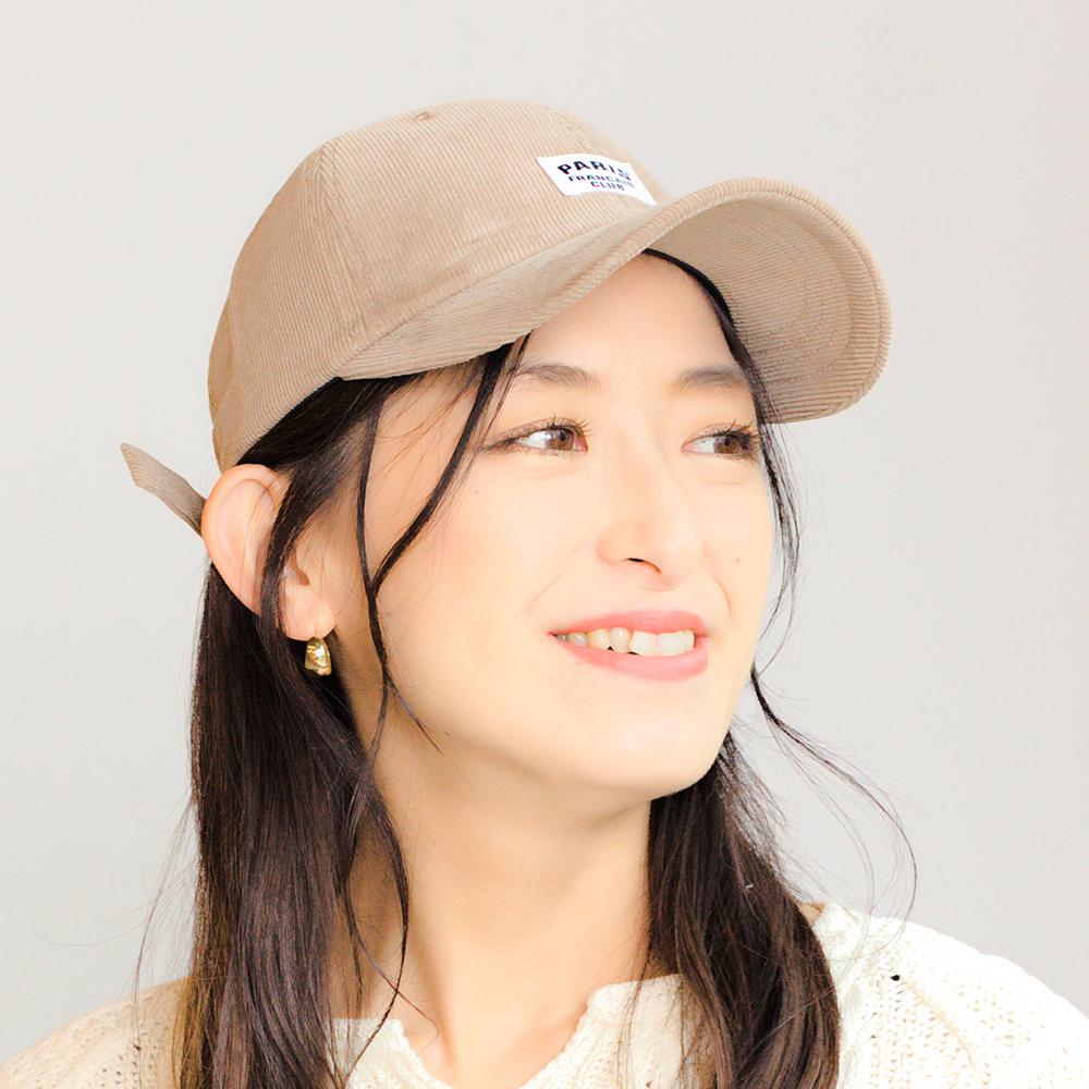 PARISタグコーデュロイキャップ